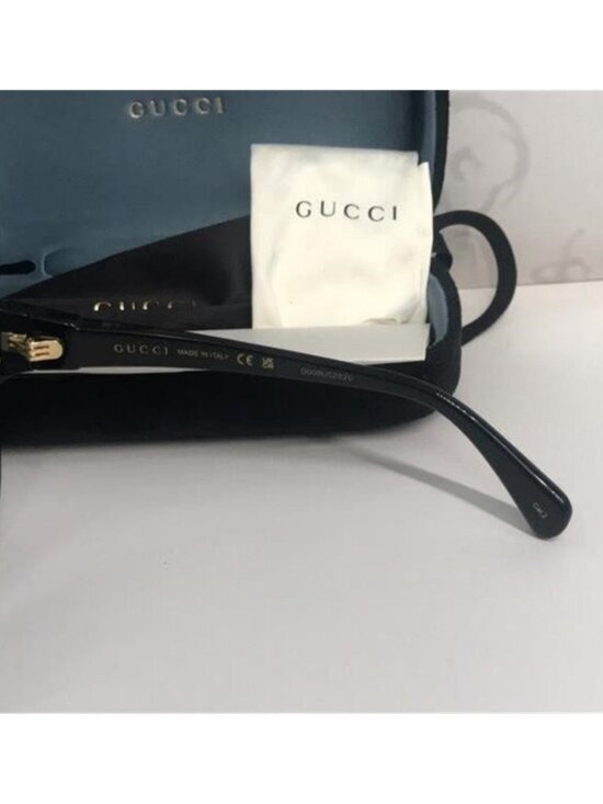 New Authentic Gucci GG0877S 001 Black Soft Cat-Eye Sunglasses Grey Gradient Lens